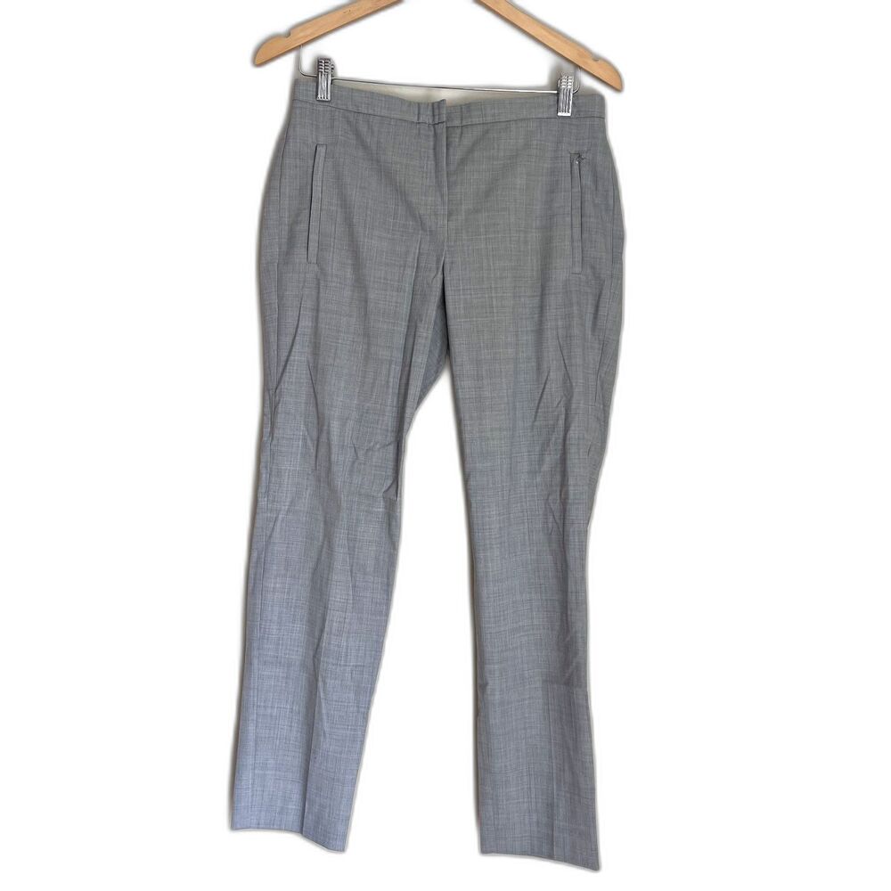 Theory Heddy 1 Women’s 6 Gray Virgin Wool Stretch Tailored Trouser Pants
